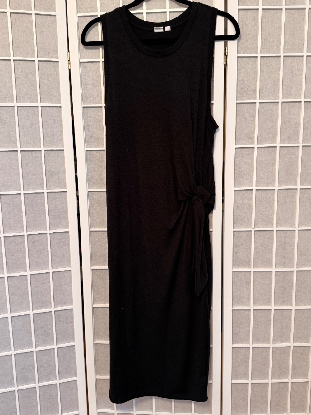 GAP Side Tie Midi Dress Black Size XL Petite